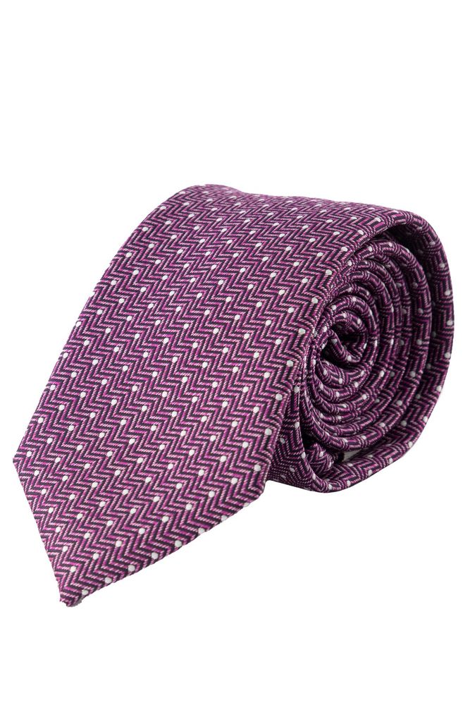 CORBATA MORADA CON PUNTOS BLANCOS ROBERT'S