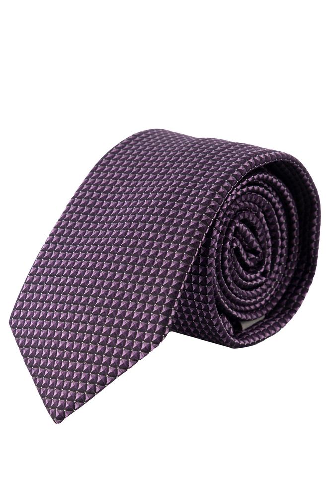 CORBATA MORADA CON CUADROS ROBERT'S