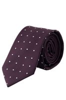 CORBATA COLOR VINO CON ROMBOS BLANCOS