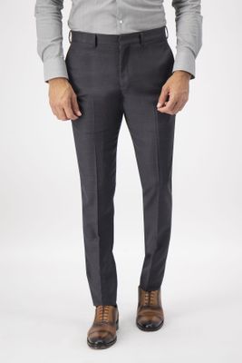 Pantalón vestir Roberts Travel color gris oxford, slim fit