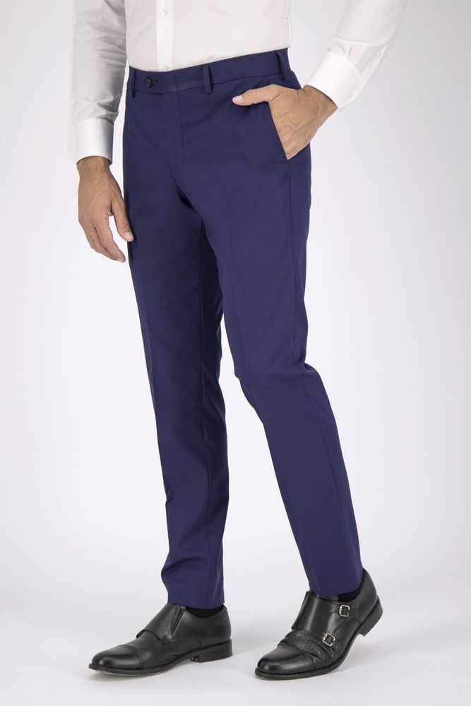 Pantalon vestir Roberts azul slim fit