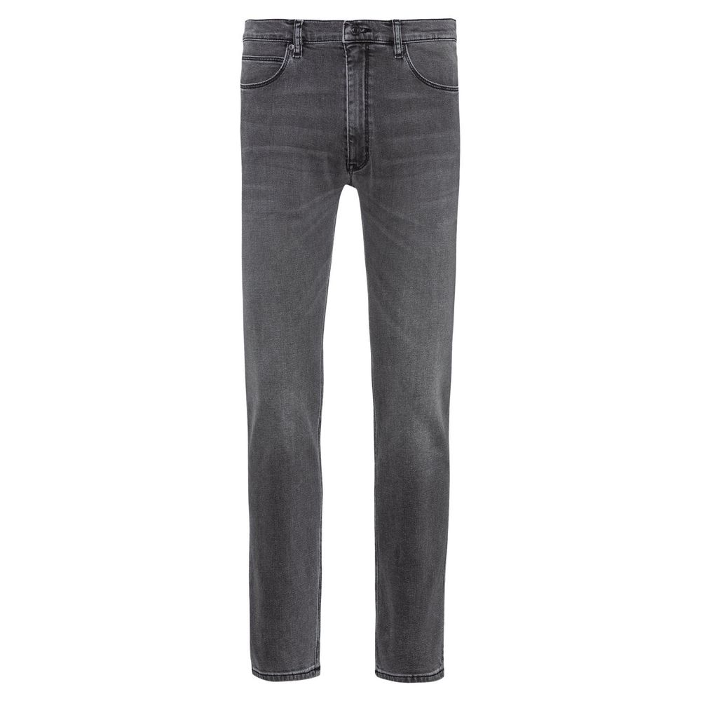 Pantalones Denim Hugo, Gris Deslavado, Algodón Extra Suave, Slim Fit