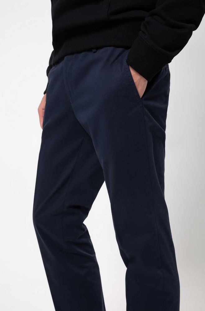 Pantalón Hugo Azul, Slim fit de Algodón Strech Lavado Suave