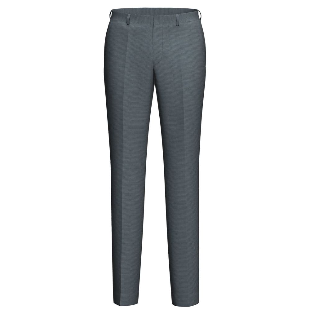 Pantalon Vestir Hugo Gris, Corte Slim, 100% Lana