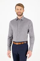 Camisa Knit Calderoni color gris Contemporary fit