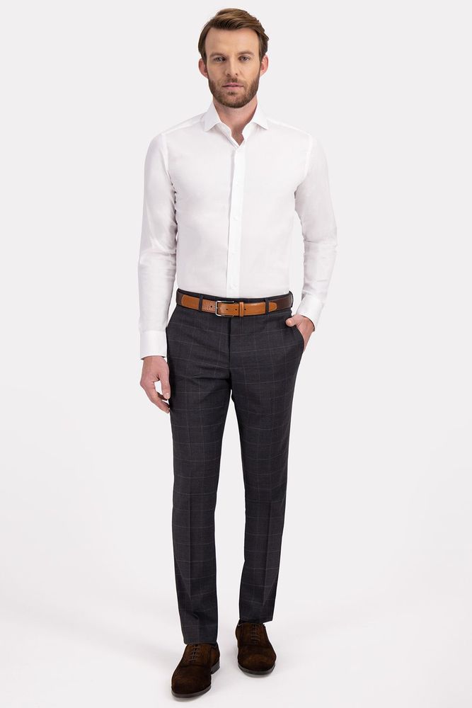 Pantalón vestir Roberts Red gris oxford slim fit