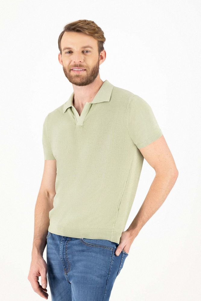 Playera polo Calderoni verde regular fit