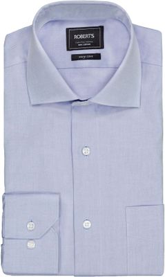 Camisa vestir Roberts "Easy Care" color azul claro, regular fit