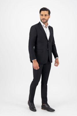 Traje Roberts Travel color negro, slim fit