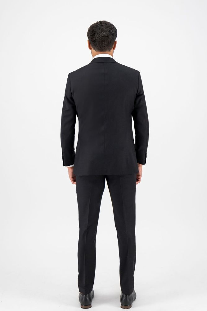 Traje Roberts Travel color negro, slim fit