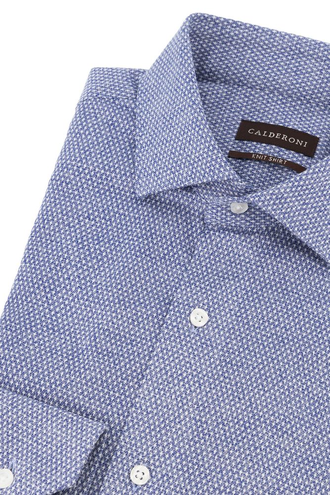 Camisa Knit Calderoni Color azul rey Contemporary fit