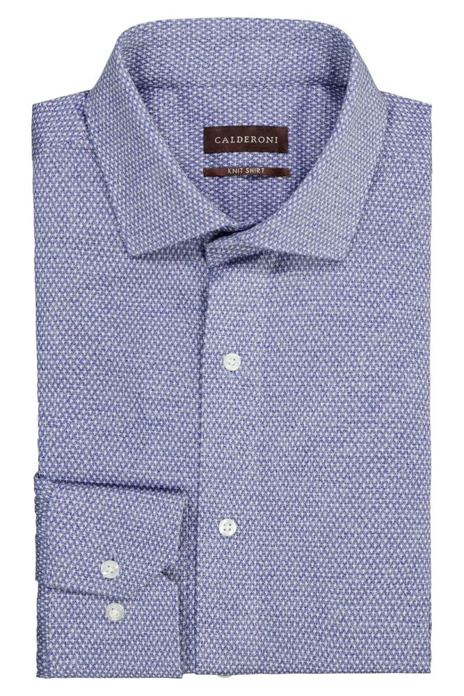 Camisa Knit Calderoni Color azul rey Contemporary fit