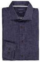 Camisa Sport Calderoni "Paper touch" Azul marino, Slim fit