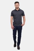 Polo Calderoni color negro, contemporary fit