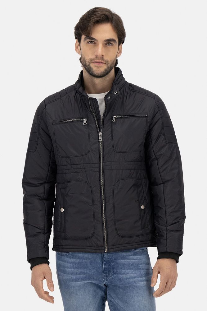  Chaqueta Harrington de cuero para hombre con cremallera estilo  Frank Negro, Negro - : Ropa, Zapatos y Joyería