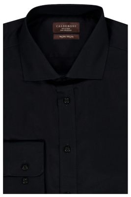 Camisa Calderoni Non Iron Color negro Contemporary fit