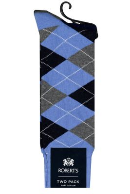 Two Pack de Calcetines Roberts En Azul Plumbago