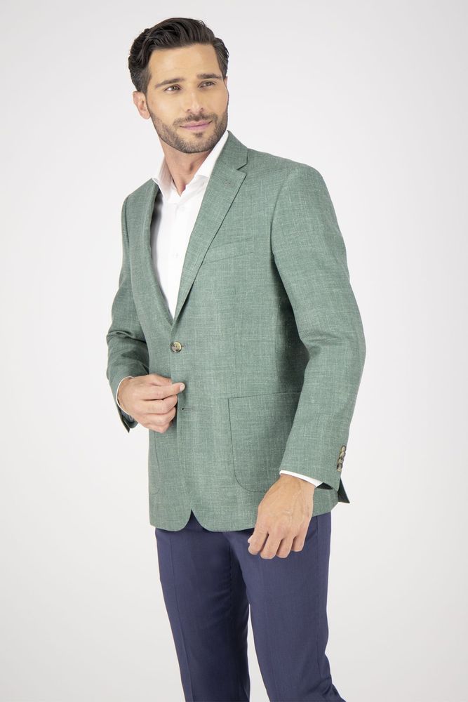 Saco sport Calderoni Color verde Contemporary fit