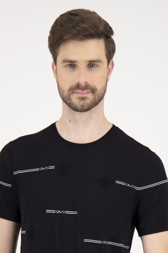 T-shrit Giorgio Valentino Color negro, regular fit