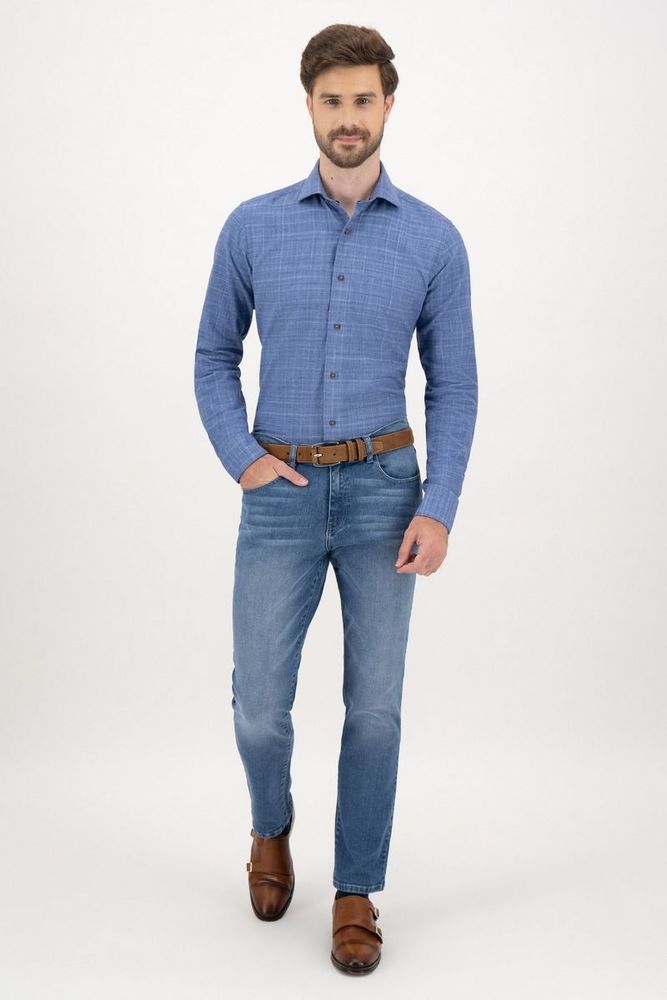 Camisa Calderoni Color azul Contemporary fit