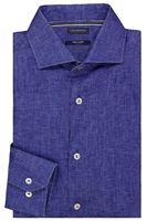 Camisa sport Calderoni "Paper touch" color azul, slim fit