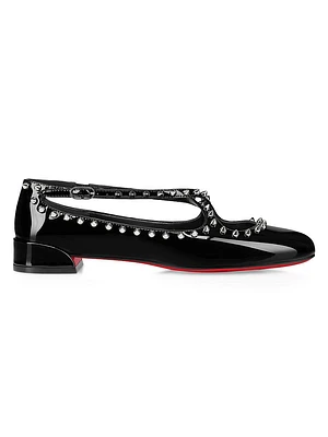 Pilouta Jane Spikes Patent Leather Ballerinas