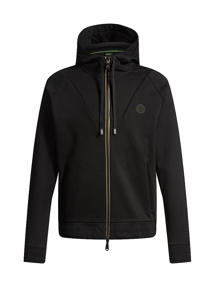 Zip-Up Hoodie with Double B Monogram