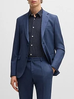 Slim-Fit Shirt Geometric-Print Performance-Stretch Fabric