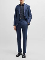 Slim-Fit Shirt Geometric-Print Performance-Stretch Fabric