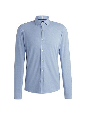 Slim Fit Shirt Stretch Cotton Jersey