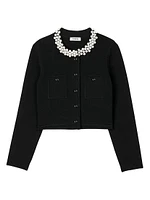 Cardigan with Beaded Collar