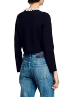 Cardigan with Beaded Collar