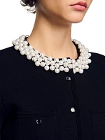 Cardigan with Beaded Collar
