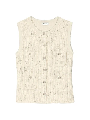 Decorative Tweed Vest