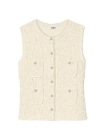 Decorative Tweed Vest