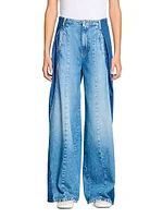 Jeans with Contrasting Panels