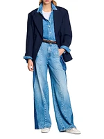 Jeans with Contrasting Panels
