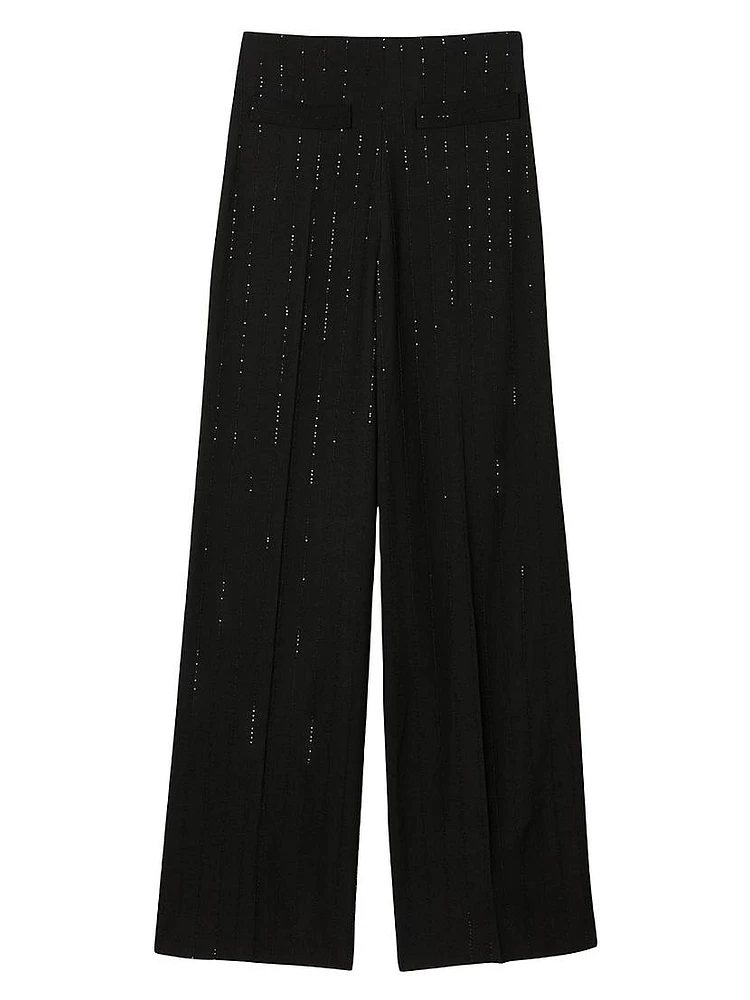 Sequined Suit Trousers