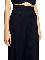 Sequined Suit Trousers
