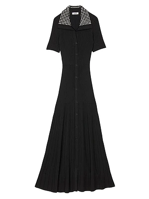 Knit Maxi Dress with Studs
