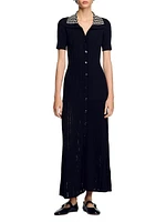 Knit Maxi Dress with Studs