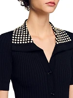 Knit Maxi Dress with Studs