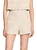 Decorative Tweed Shorts