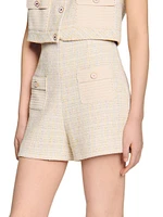 Decorative Tweed Shorts