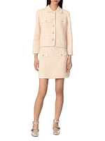 Tweed-Effect Knit Jacket