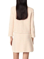Tweed-Effect Knit Jacket