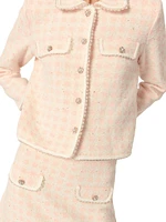 Tweed-Effect Knit Jacket