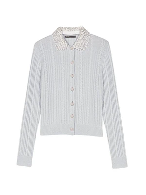 Cardigan with Jewellery Collar