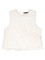 Crochet-Knit Top