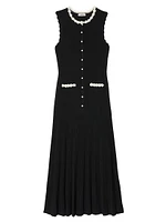 Long Dress with Crochet Detailing